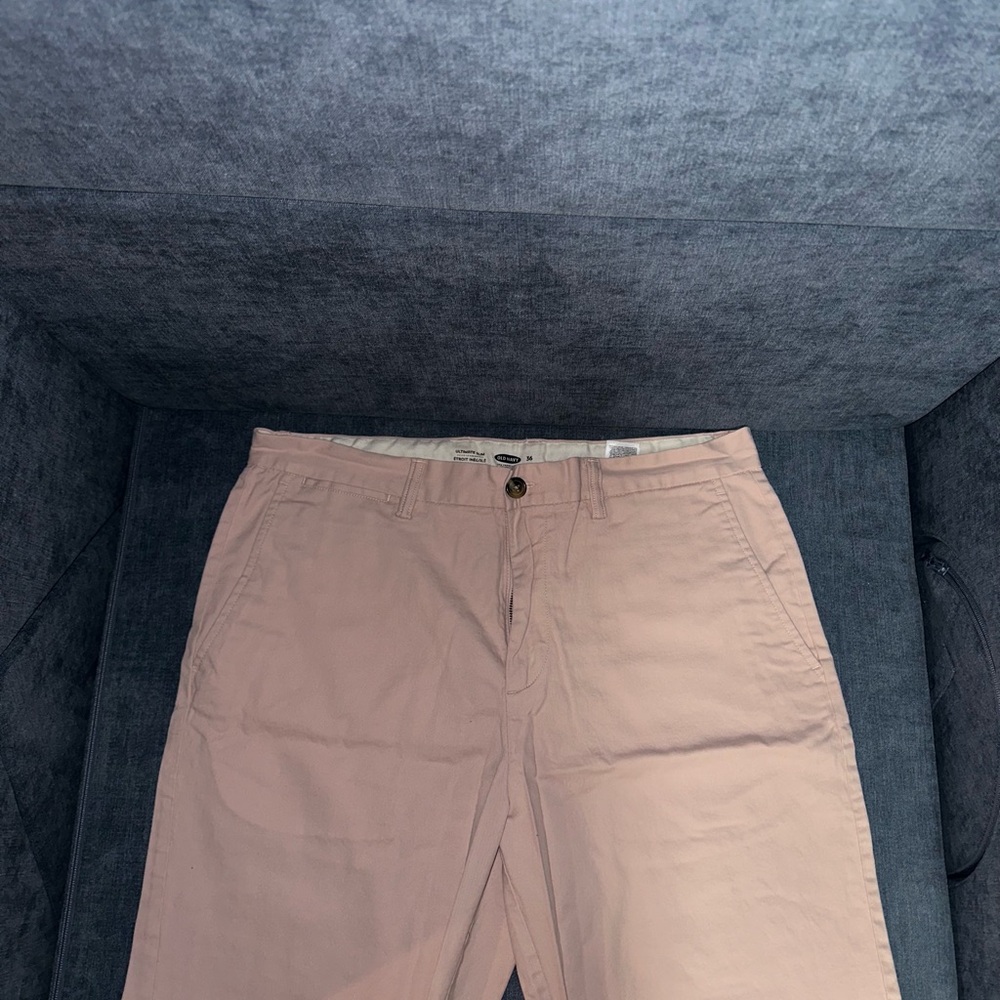 Old Navy Ultimate Slim Men’s Chino Shorts Pink 10” Inseam